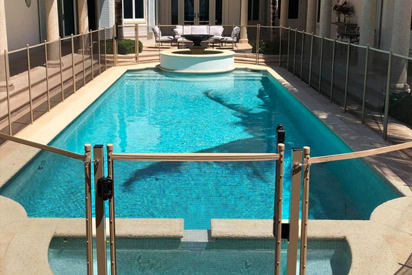Pool fencing installation
